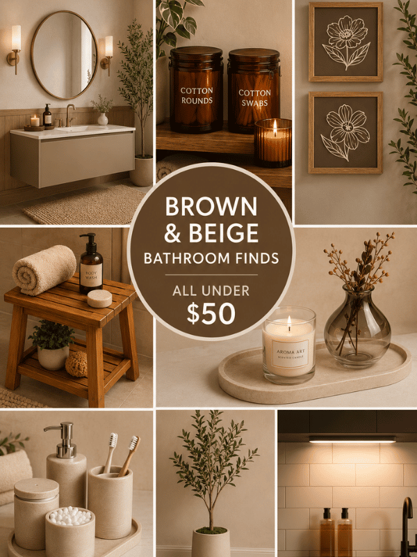 Brown and Beige Bathroom Decor Ideas